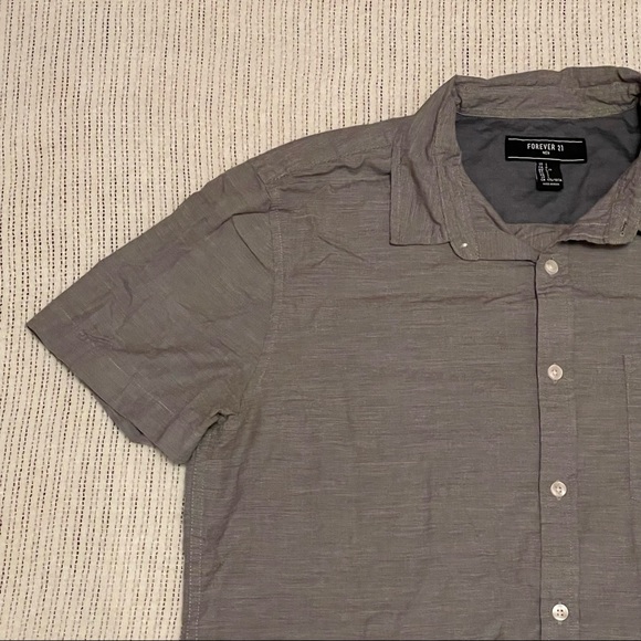 Forever 21 casual button- up shirt mens size L - Picture 3 of 13